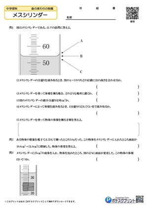 メスシリンダー（問題）