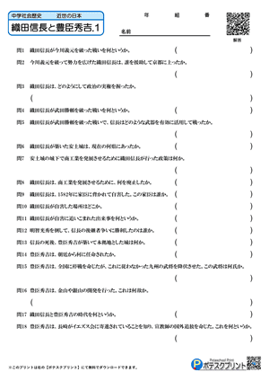 織田信長と豊臣秀吉.1（問題）