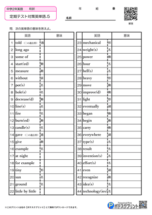 英単語プリント