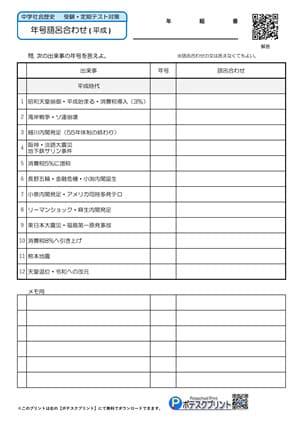 語呂合わせプリント