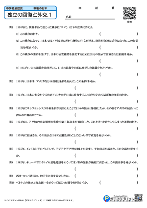 独立の回復と外交.1(問題)