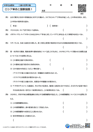 ロシア革命と国際協調.1(問題)