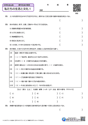 私たちの生活と文化.1(問題)
