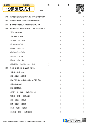 化学反応式.1(問題)