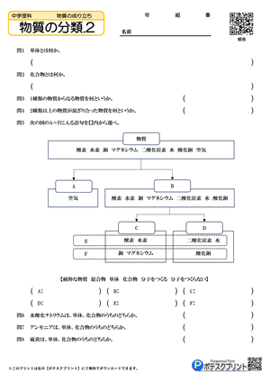 物資の分類.2(問題)